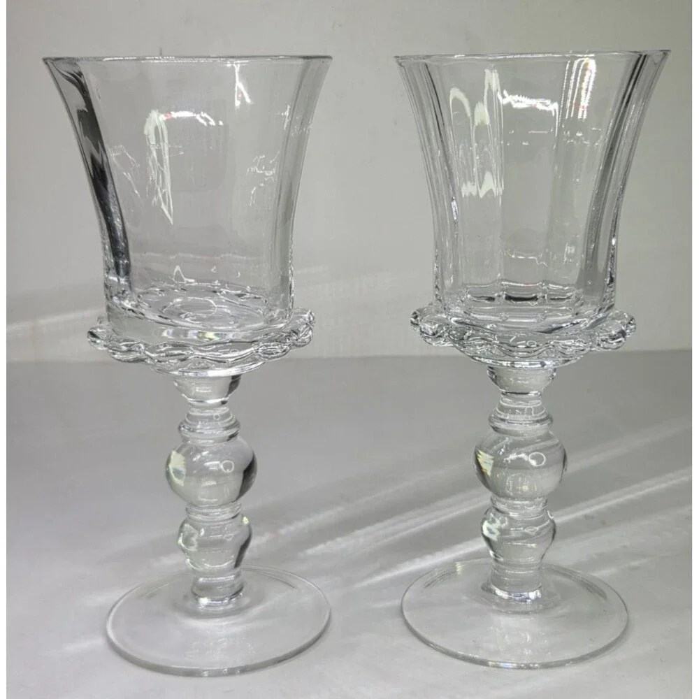 Pair of Southern Living Emerson Juice Iced Tea Glasses Set 2 Water Wine Goblets